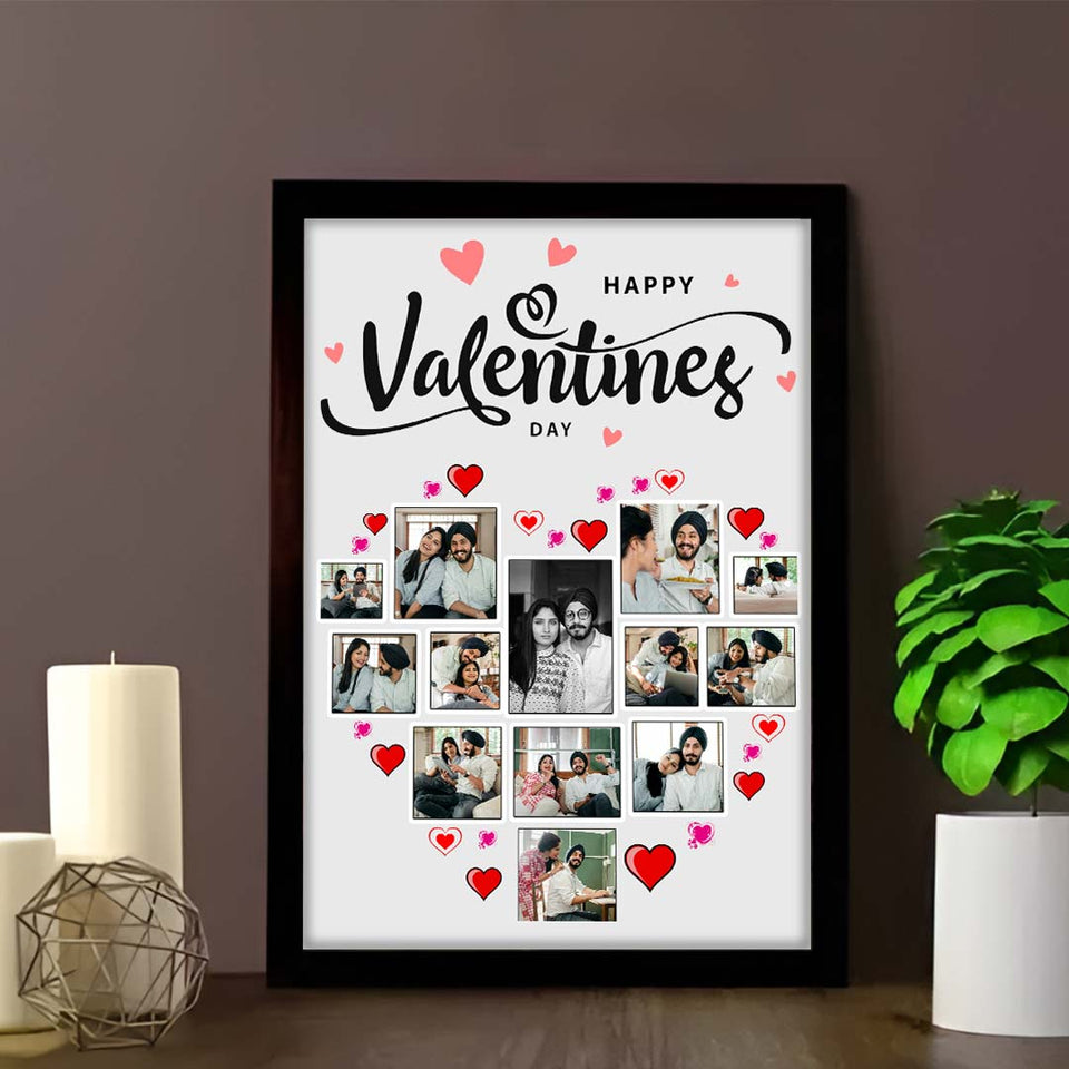 Valentine Special -Personalized Multi Photo Frame For Loved One-8x12"