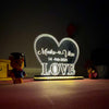 Heart-Shaped Acrylic Frame with Custom Name