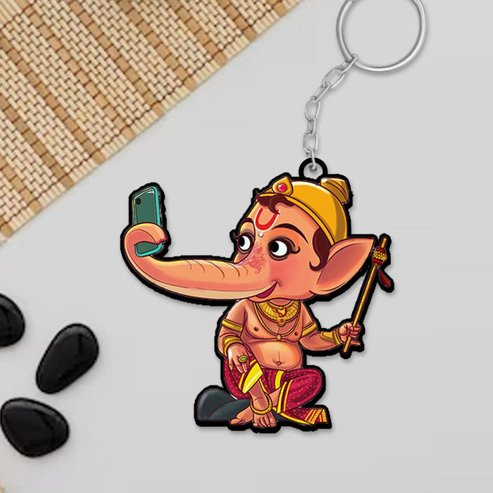 Cartoon Ganesha Keychain | Love Craft Gifts