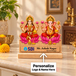 1. Personalized Manager Desk Name Plate with Lakshmi Ganesha | Love Craft Gifts™