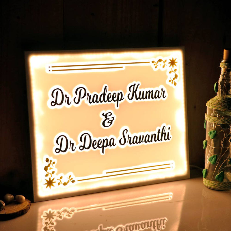 White LED Name Plates For Home