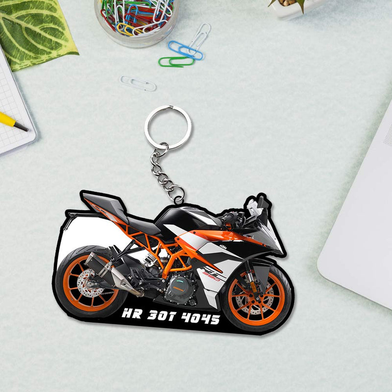 Bike Keychain With Name | Love Craft Gifts