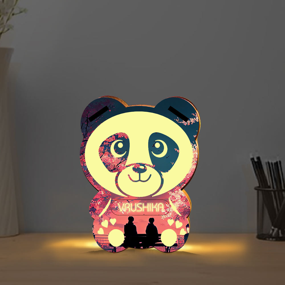 Personalized Panda Gift Lamp - Glowing Panda Gift For Valentine | Love Craft Gifts
