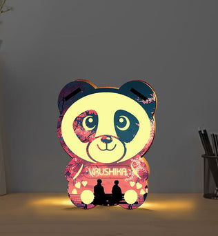 Personalized Panda Gift Lamp - Glowing Panda Gift For Valentine | Love Craft Gifts