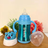 Blue Stainless Steel Baby Bottle for Infant With Name (240 ml)