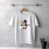 Men's White Cartoon Astronaut T-Shirt | Love Craft Gifts