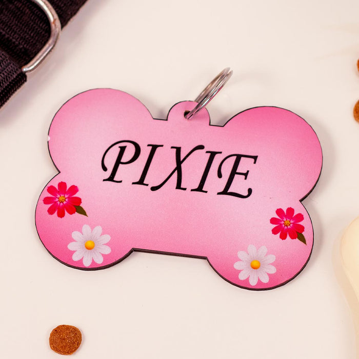 Customized Wooden Dog Name Tag - Bone
