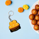 Customized Indian Sweets Keychain Or Keyring With Name
