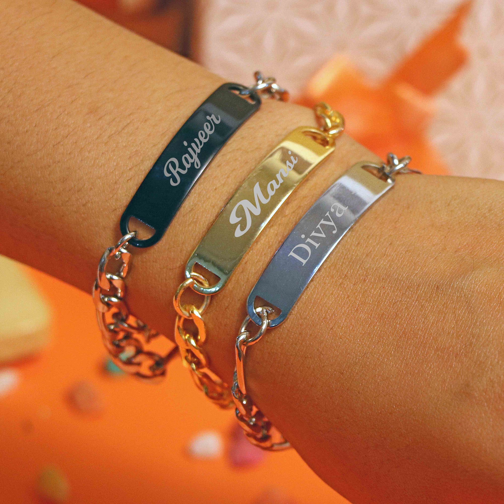 Personalized Name Bracelet For Women - Black