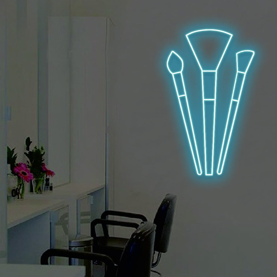 Makeup Brush Neon Sign Light