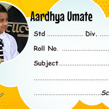 Personalized Shinchan Name Slips | 12x18" Sheet with 36 Labels