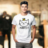 Men's White Purrfect T-Shirt | Love Craft Gifts