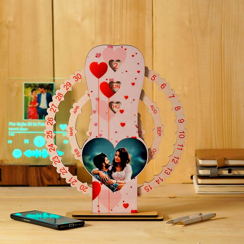 VALENTINE SPECIAL WOODEN CALENDER | love craft gift