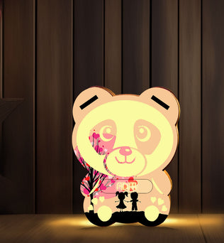 Personalized Panda Gift Lamp - Glowing Panda Gift For Valentine | Love Craft Gifts