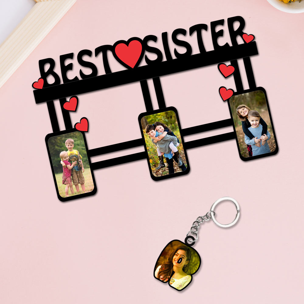 Photo collage frame- Rakhi Sister Gift | Love Craft Gifts