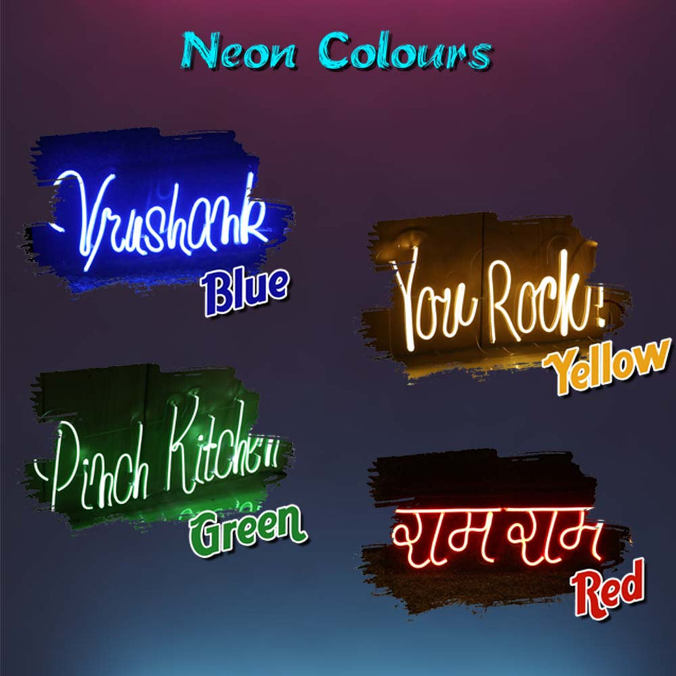 Customized Neon Name Light Frames For Shops