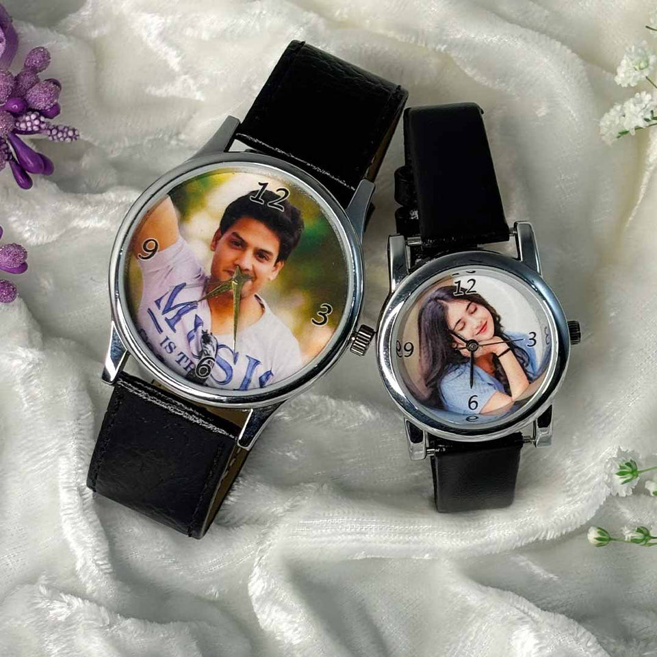 Valentine Special Custom Wrist Watch With Photo For Couple