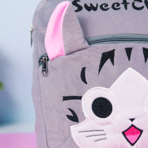 School Bag For Kids |  Grey Kitty