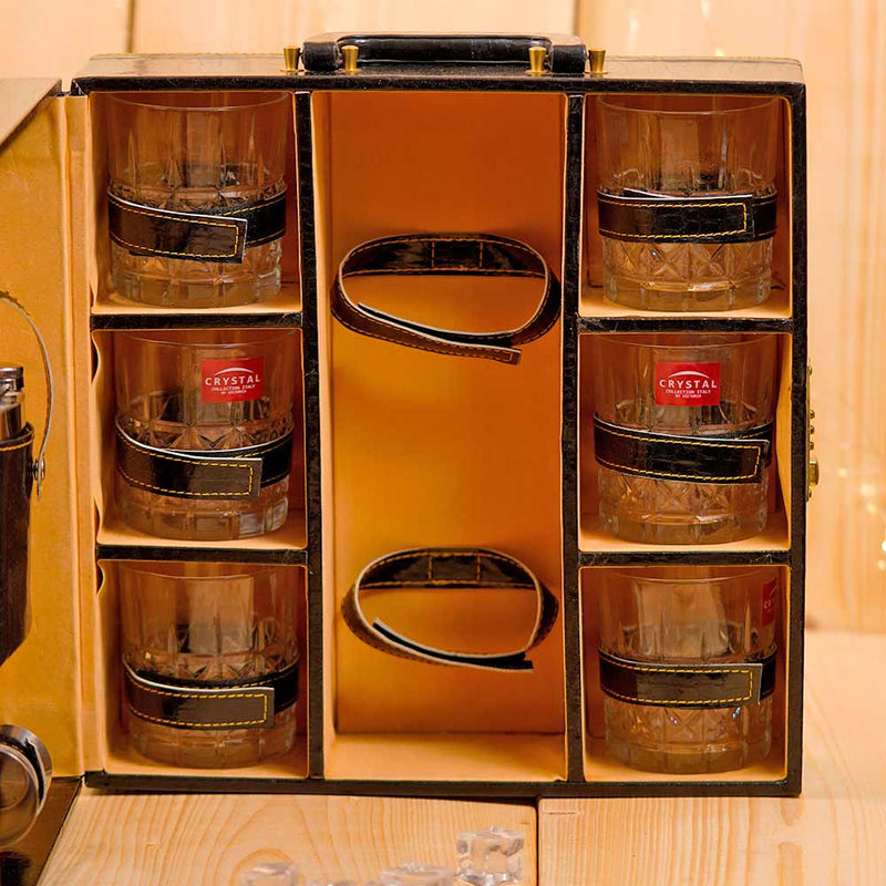 Black Portable Wine Bar Set