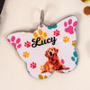 Butterfly Shaped Customized Wooden Dog Name Tag