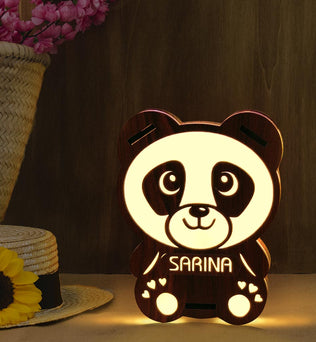 Personalized Panda Gift Lamp - Glowing Panda Gift For Valentine | Love Craft Gifts