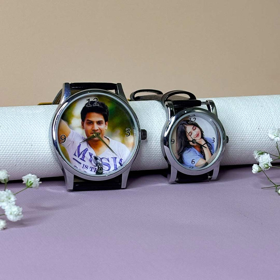 Valentine Special Custom Wrist Watch With Photo For Couple