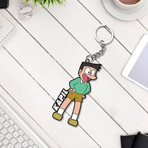 Doraemon Characters Keychain Or Keyrings With Name | Love Craft Gifts