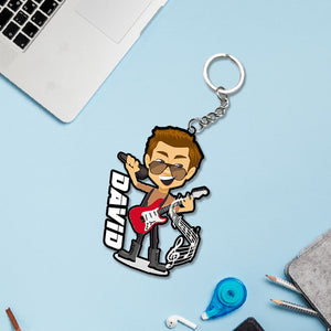 Musician Keychain With Name: Musician Keyrings | Love Craft Gifts