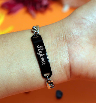 Personalized Name Bracelet For Women - Black