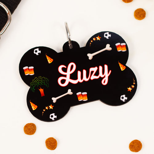 Personalized Wooden Dog Name Tag - Bone
