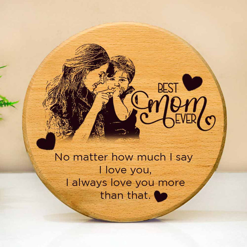 Mother's Day Wooden Engraving Wooden Frame