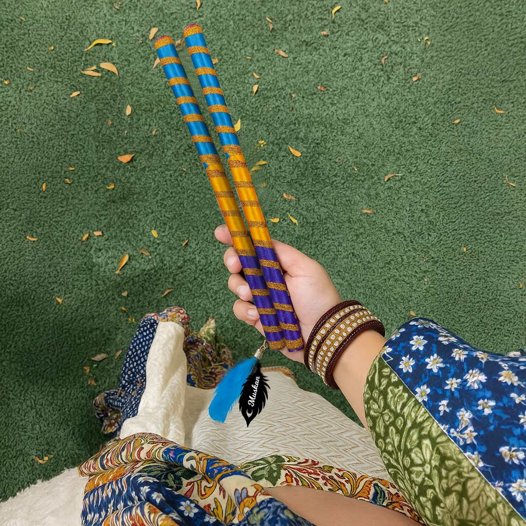 Personalized Dandiya Sticks – Colorful Festive Design