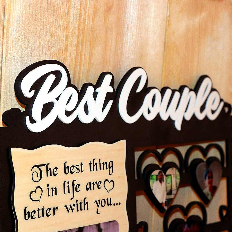 Personalized Best Couple Photo Wooden Table Top