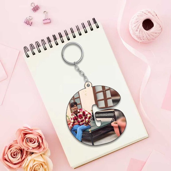 Moon Shape Photo Frame With Pen & keychain | Love Craft Gifts