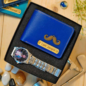 Customized Men's Wallet & Watch Combo