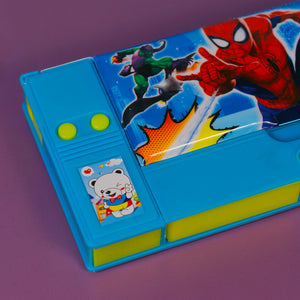 Personalized Spiderman Jumbo Pencil Box (Set of 1, Blue)