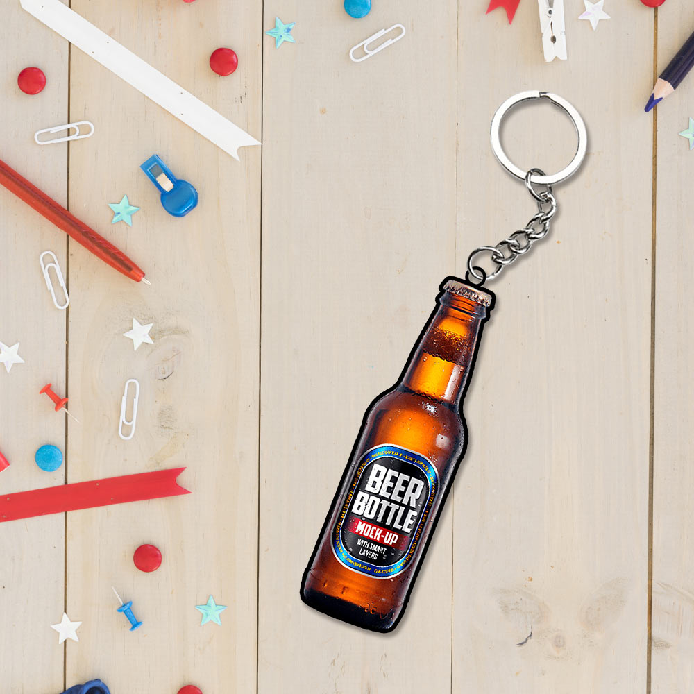 Beer And Alcohol Bottle Keychain | Wine Keyrings | Love Craft Gifts