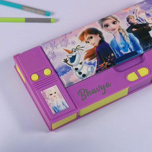 Personalized Elsa and Princess Anna Sisters Pencil Box