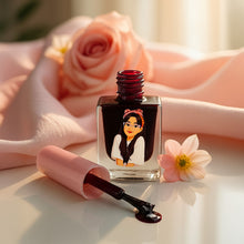 Custom Illustrated Nail Polish Bottle-DarkBrown
