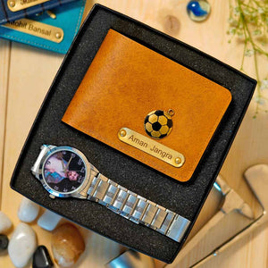 Customized Men's Wallet & Watch Combo