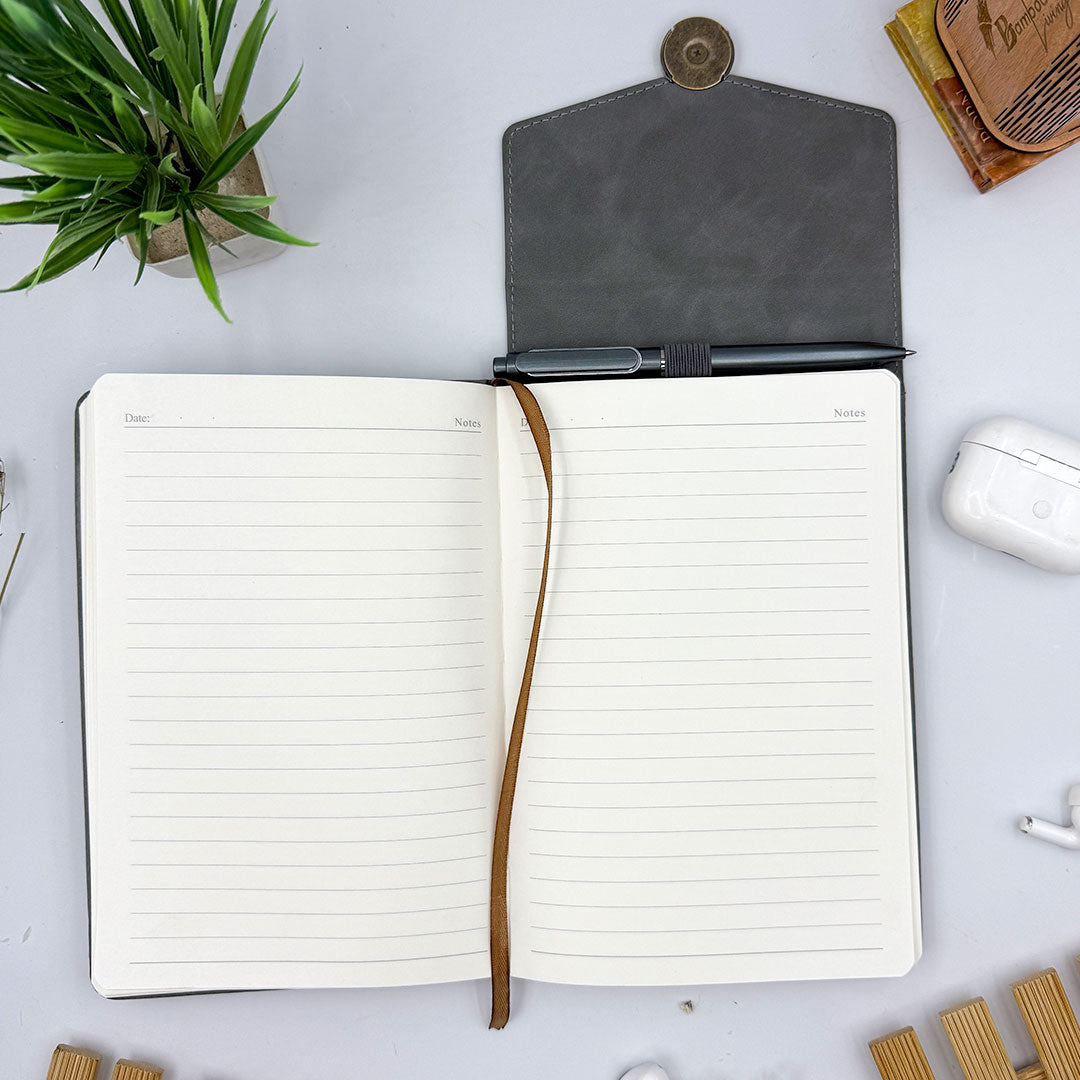 Premium Personalized Diary & Pen Gift Set – Custom Name & Logo