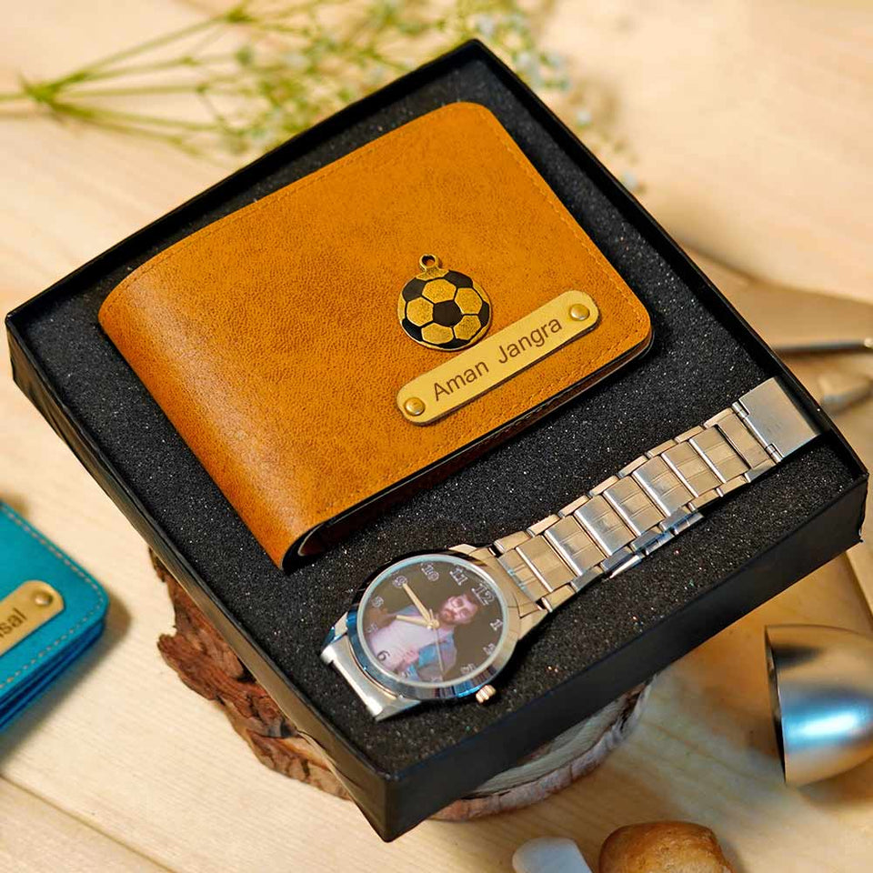 Customized Men's Wallet & Watch Combo