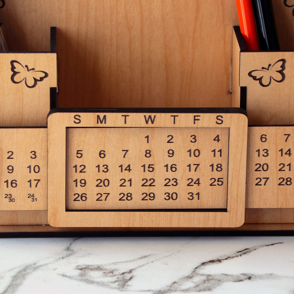 Mobile Stand and Pen Stand With Calendar | Love Craft Gifts