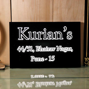 Black LED Name Plates For Home