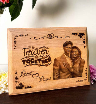 Valentine's Wooden Engraving Frame