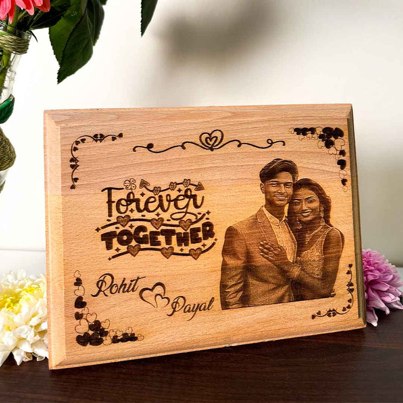 Valentine's Wooden Engraving Frame