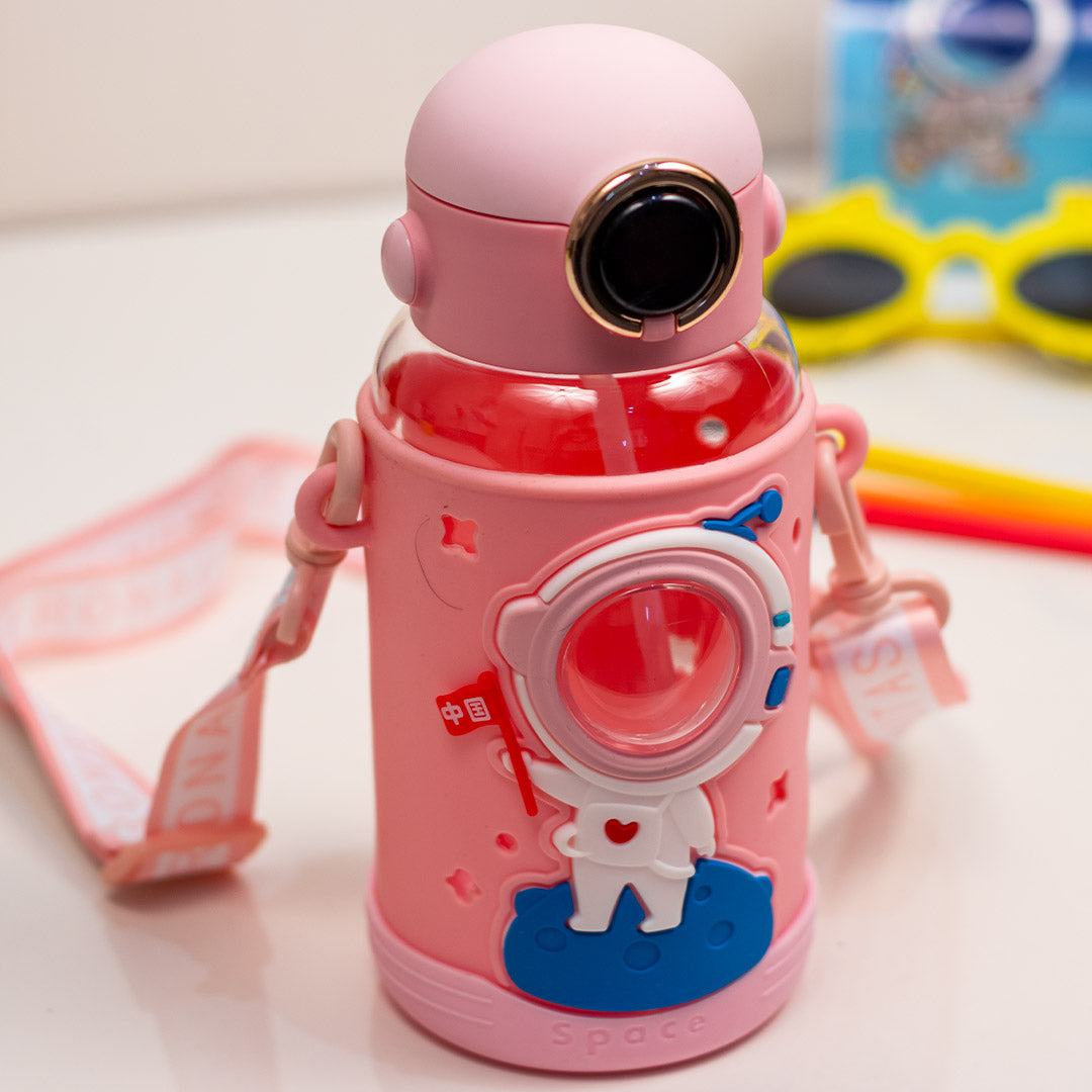 Rocket-Themed Kids Water Bottle