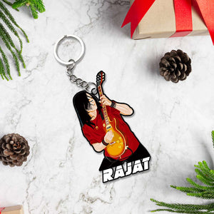 Musician Keychain With Name: Musician Keyrings | Love Craft Gifts