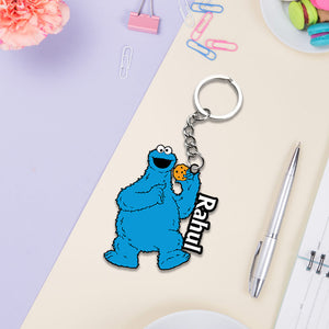 Cartoon Keychain With Name: Cartoon Keyring | Love Craft Gifts