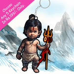 Mahadev Wooden Keychains